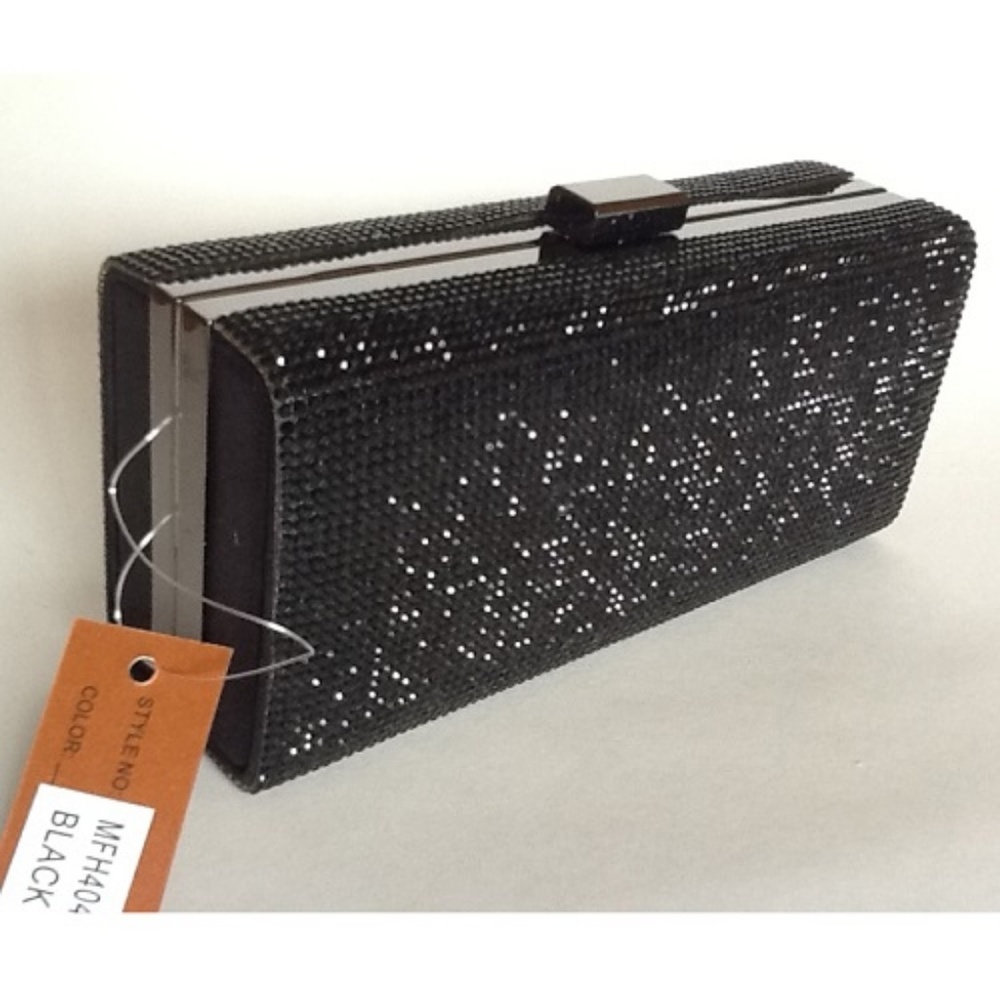 NEW.Evening Clutch Prom Wedding Purse BLACK